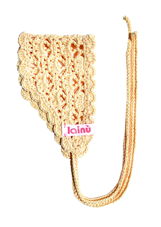 Bandeau vintage en crochet avec liens
