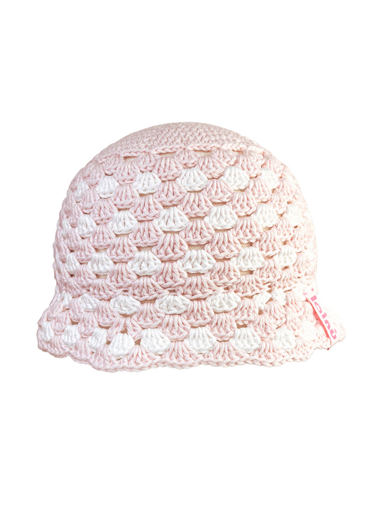 Bob en crochet motif polka dot