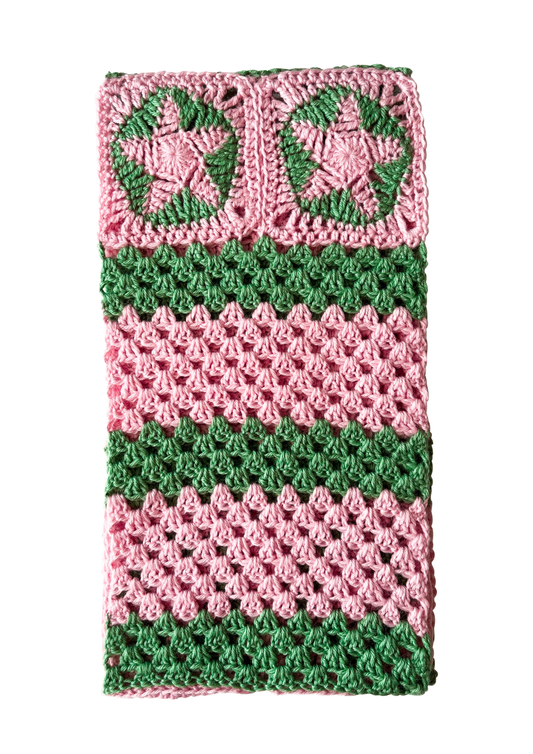 Écharpe en crochet étoiles