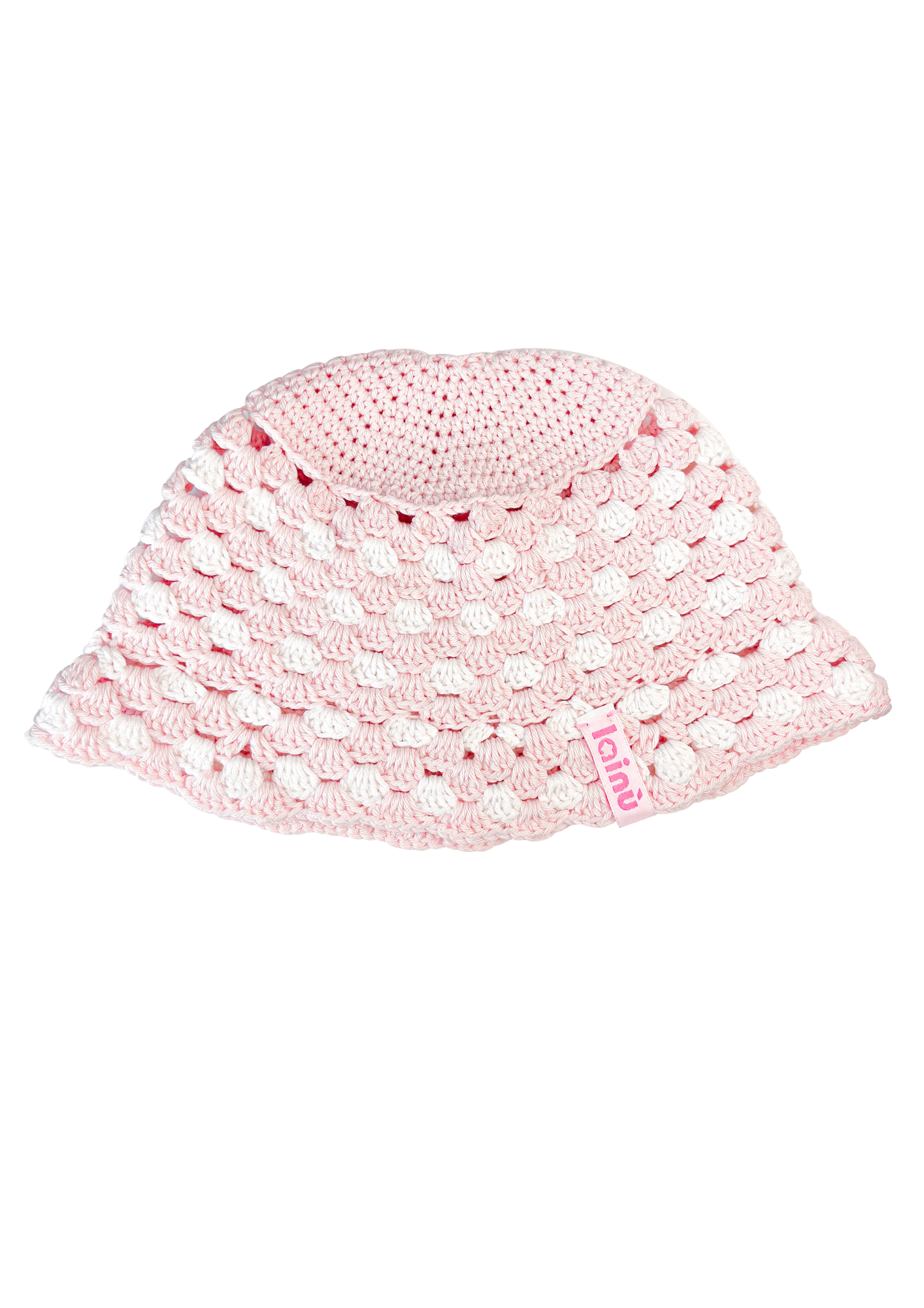 Bob en crochet motif polka dot