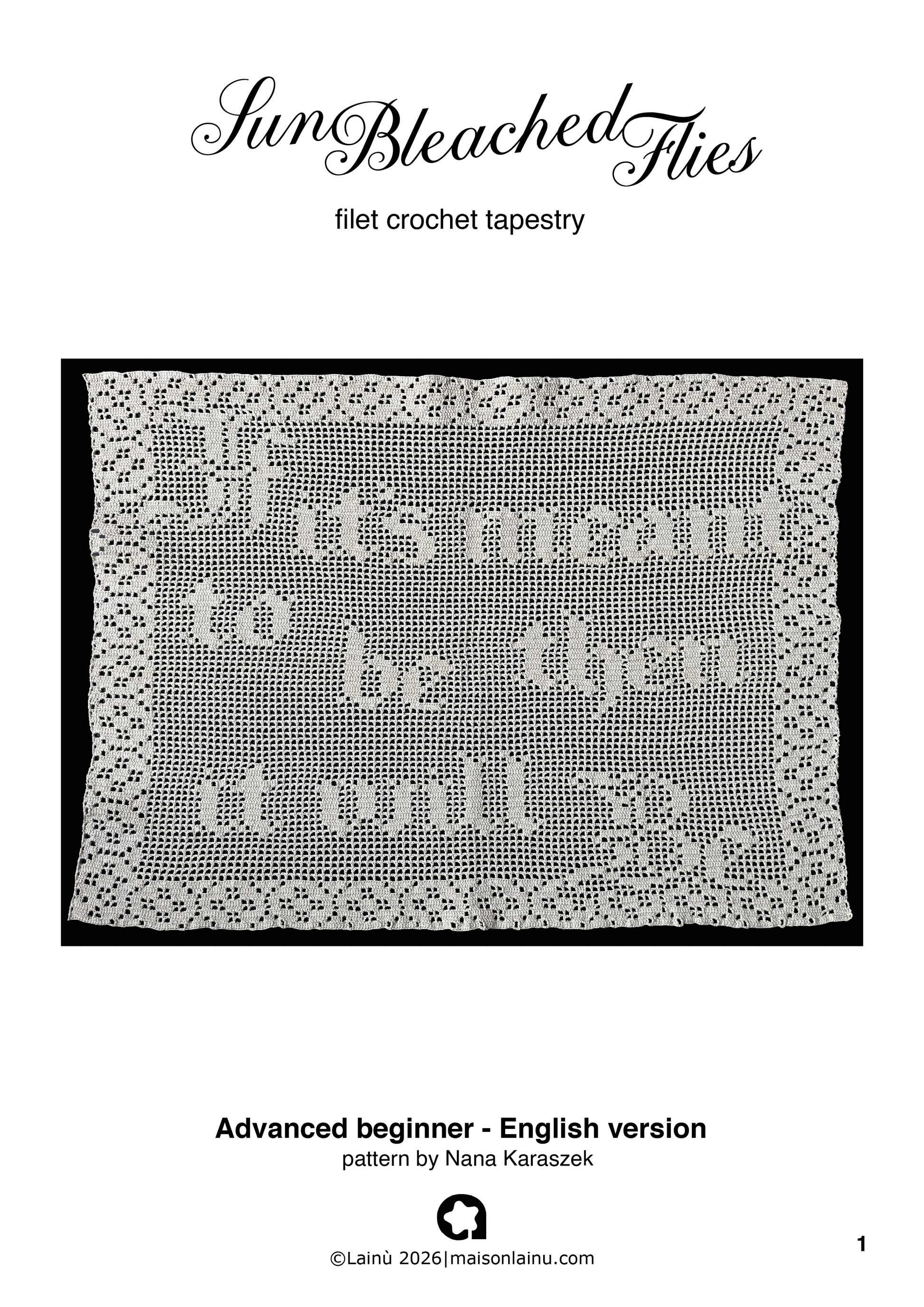 filet crochet pattern, ethel cain