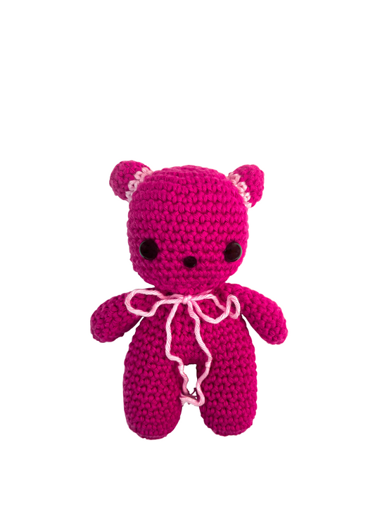 Amigurumi ourson fuchsia