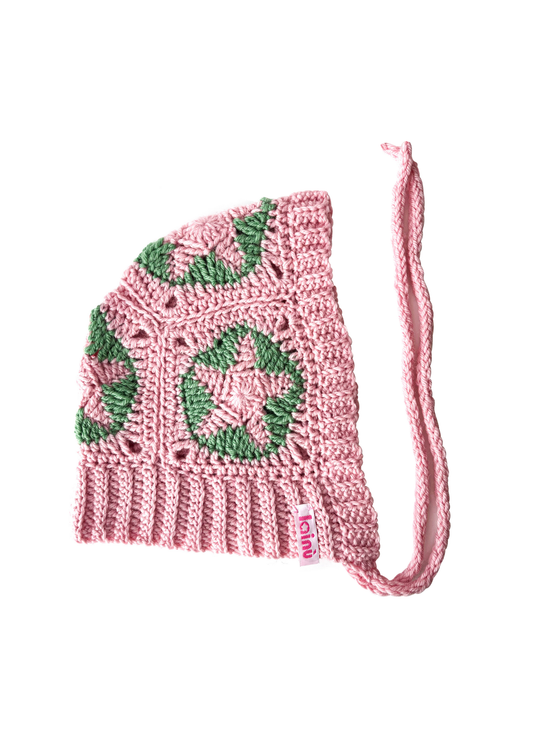 Bonnet en crochet, motif étoiles