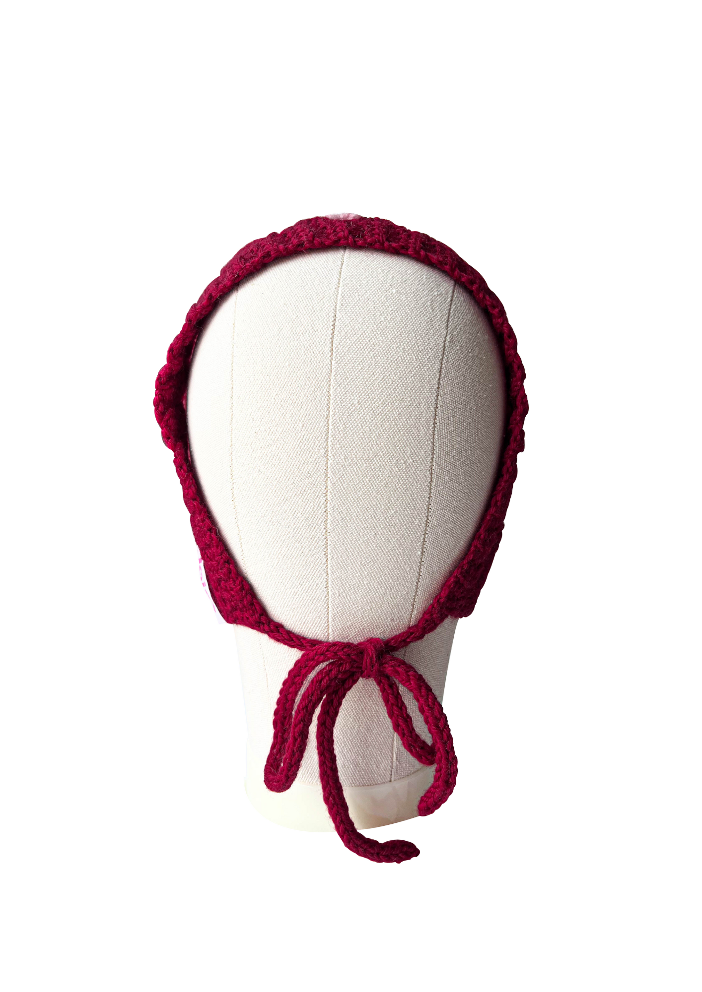 bonnet en crochet rouge, granny squares