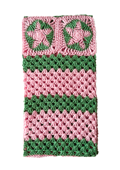 Écharpe en crochet étoiles