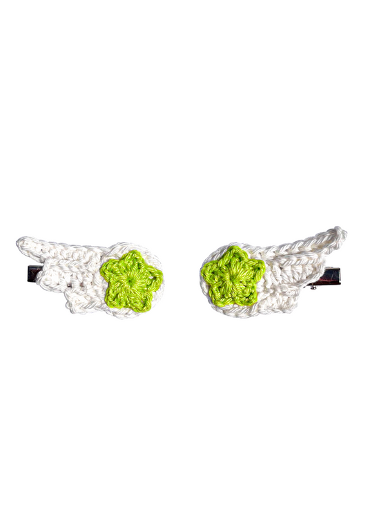 Pinces pour cheveux en crochet, formes d'ailes.