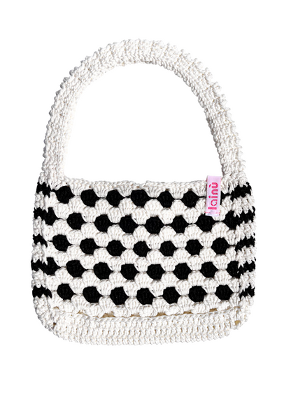 Sac à main en crochet motif polka dot