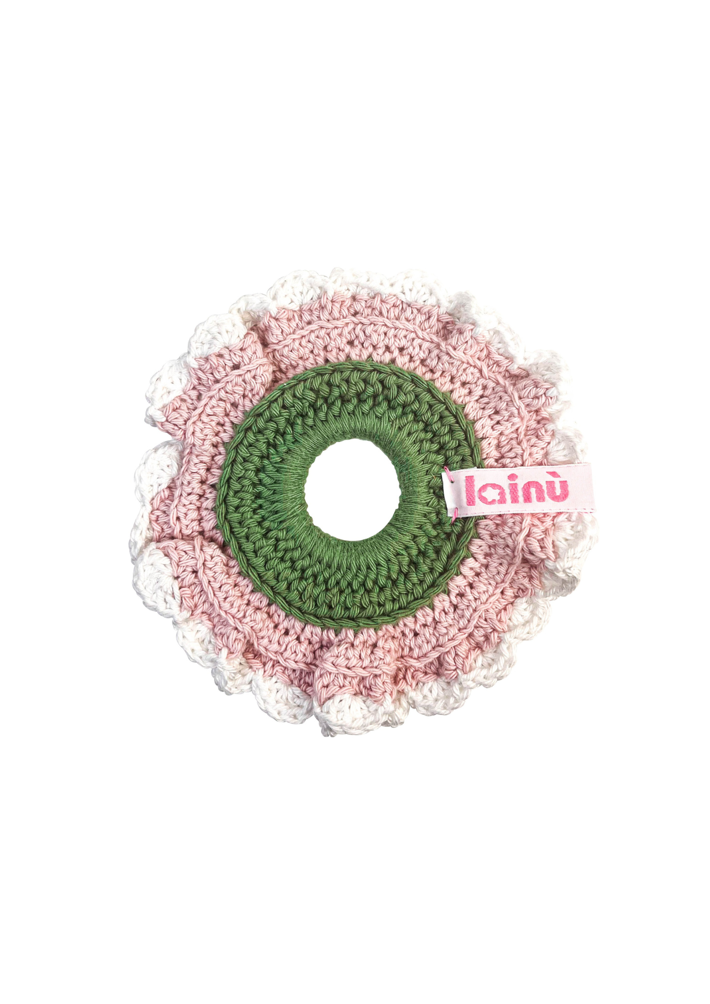 Scrunchie en crochet et coton