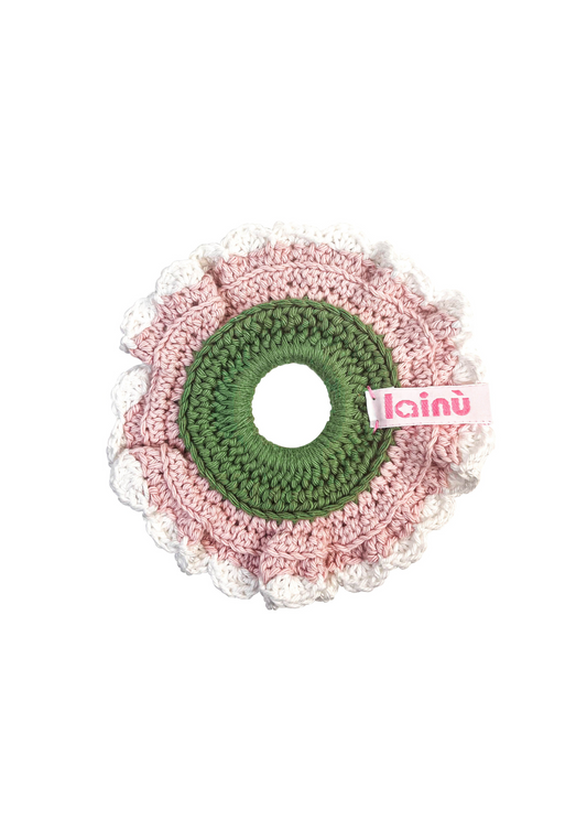 Scrunchie en crochet et coton